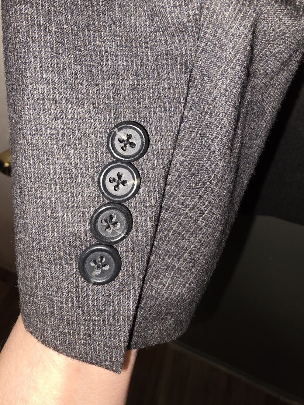 Brooks Brothers 100% Wool Sport Coat Blazer 44R Gray Two-Button Made in USA - Picture 6 of 8
